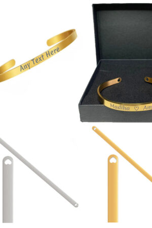 Personalised Engraved Bracelet Cuff Bangle