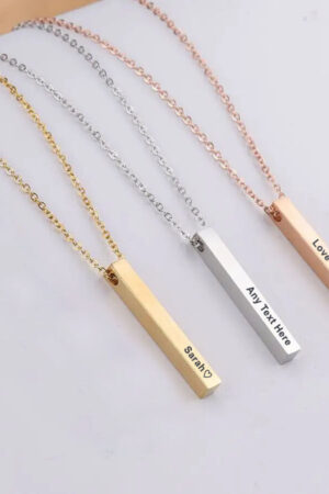 Personalised Name Bar Necklace