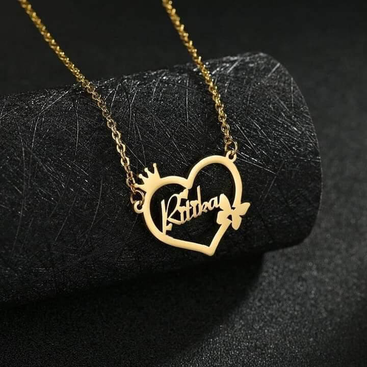 Personalize heart shape Name Necklace