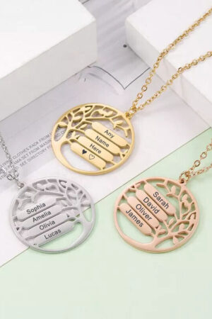 Personalized Family Tree Name Necklace