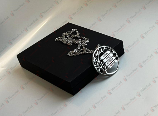 Family Tree Name Necklace silver