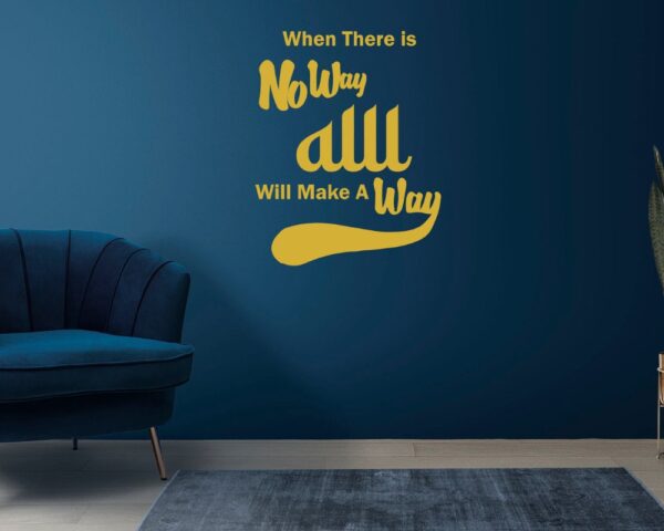 When there is No Way Allah Will Makes A Way | Modern Islamic Wall Art Printable, Abstract Arabic Calligraphy, Islamic Wall Decor